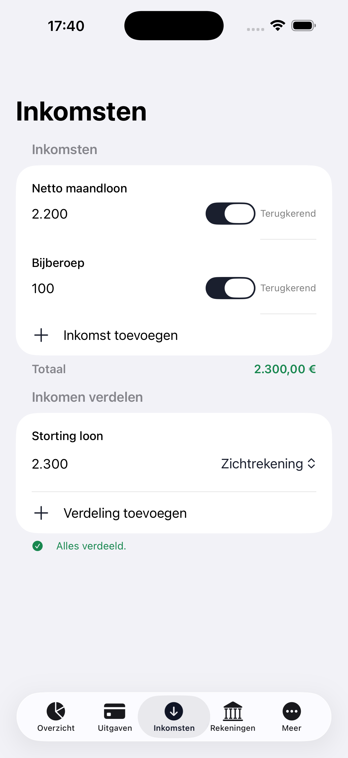 Geldinzicht screenshot