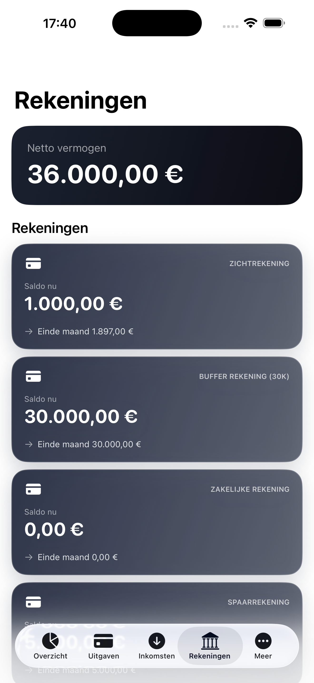 Geldinzicht screenshot